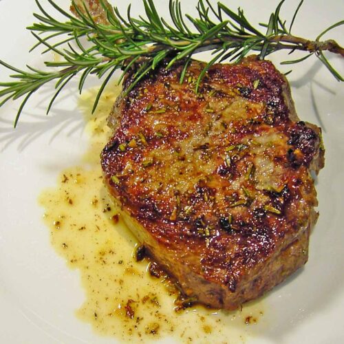 Grilled Veal Chops With Merlot Sauce