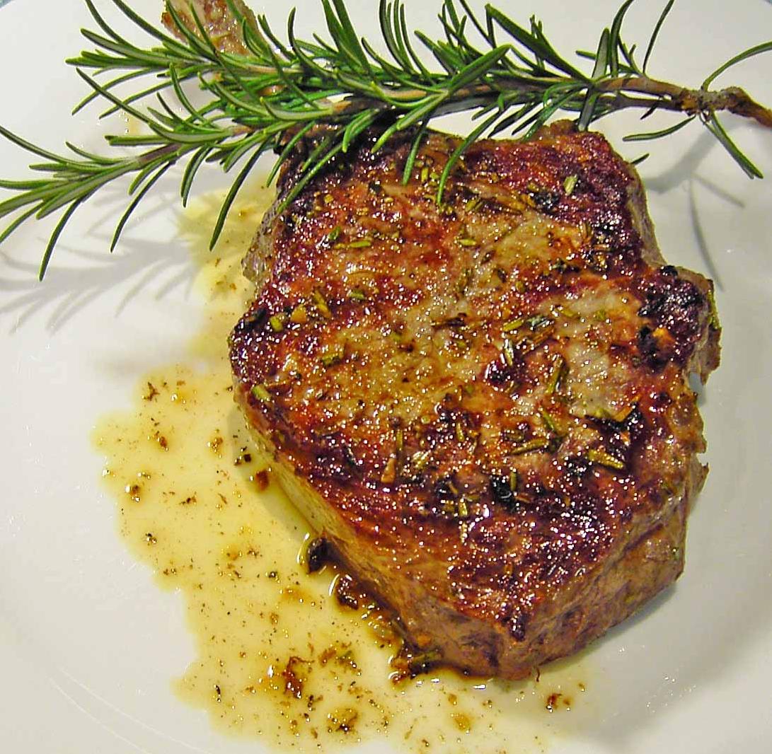 Grilled Veal Chops With Merlot Sauce