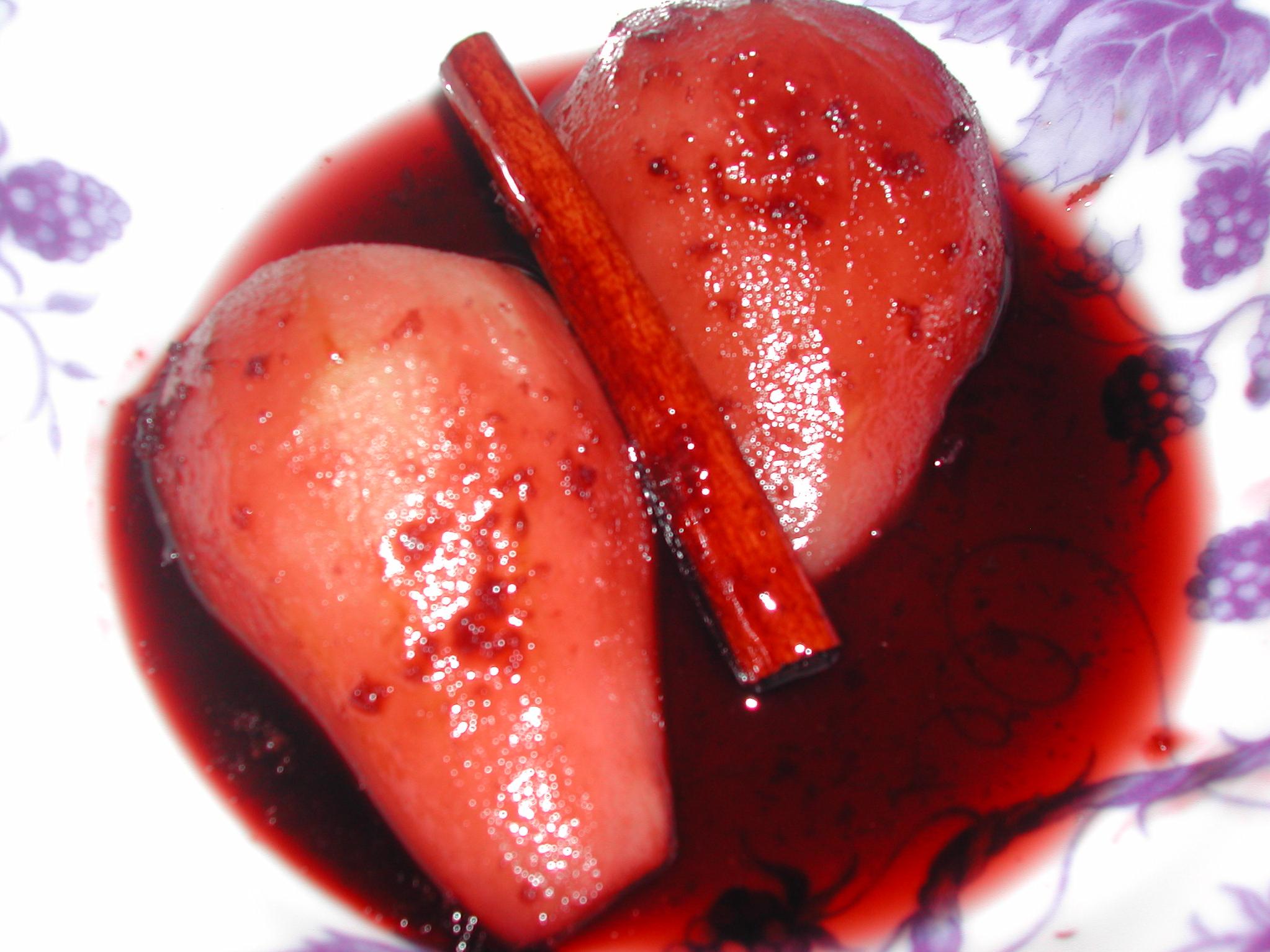  Indulge in a new level of elegance with these poached pears in spiced wine.