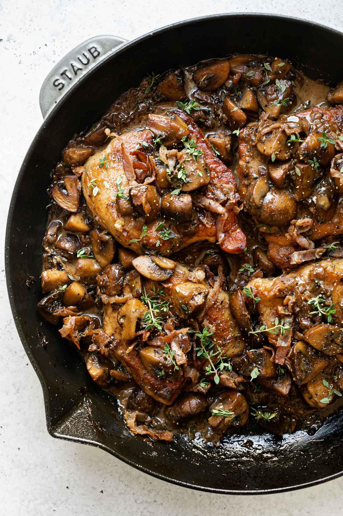  Juicy pork chops seared to perfection in Marsala wine.