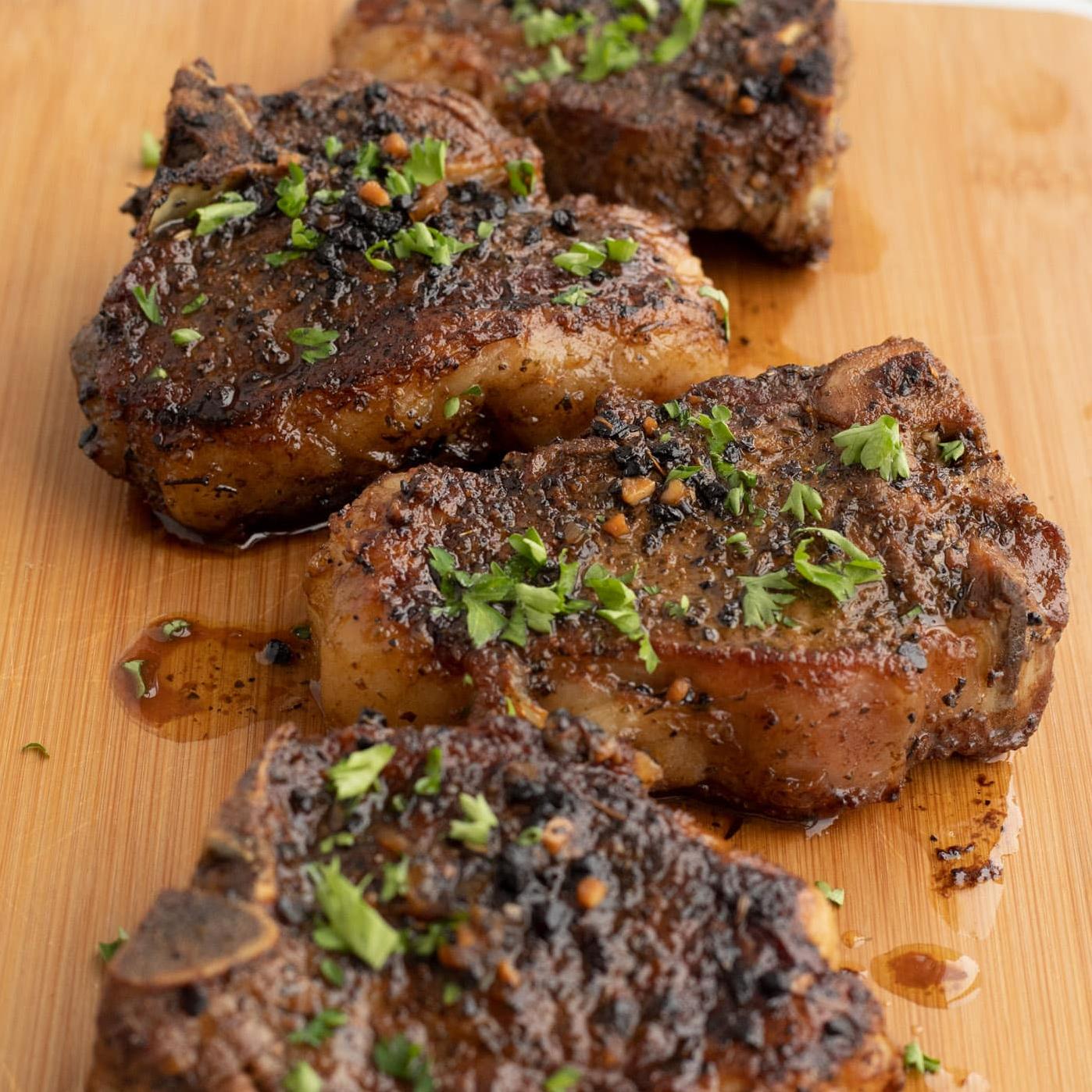  Lamb chops so tender, they almost melt in your mouth.