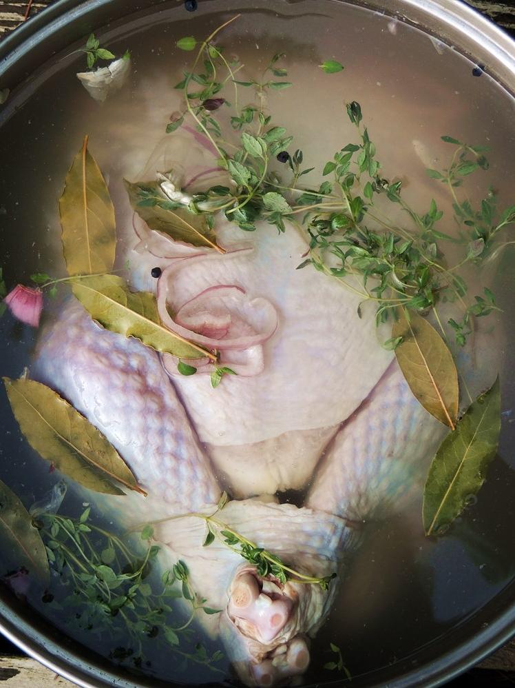  Let your turkey soak up the goodness of this white wine brine!