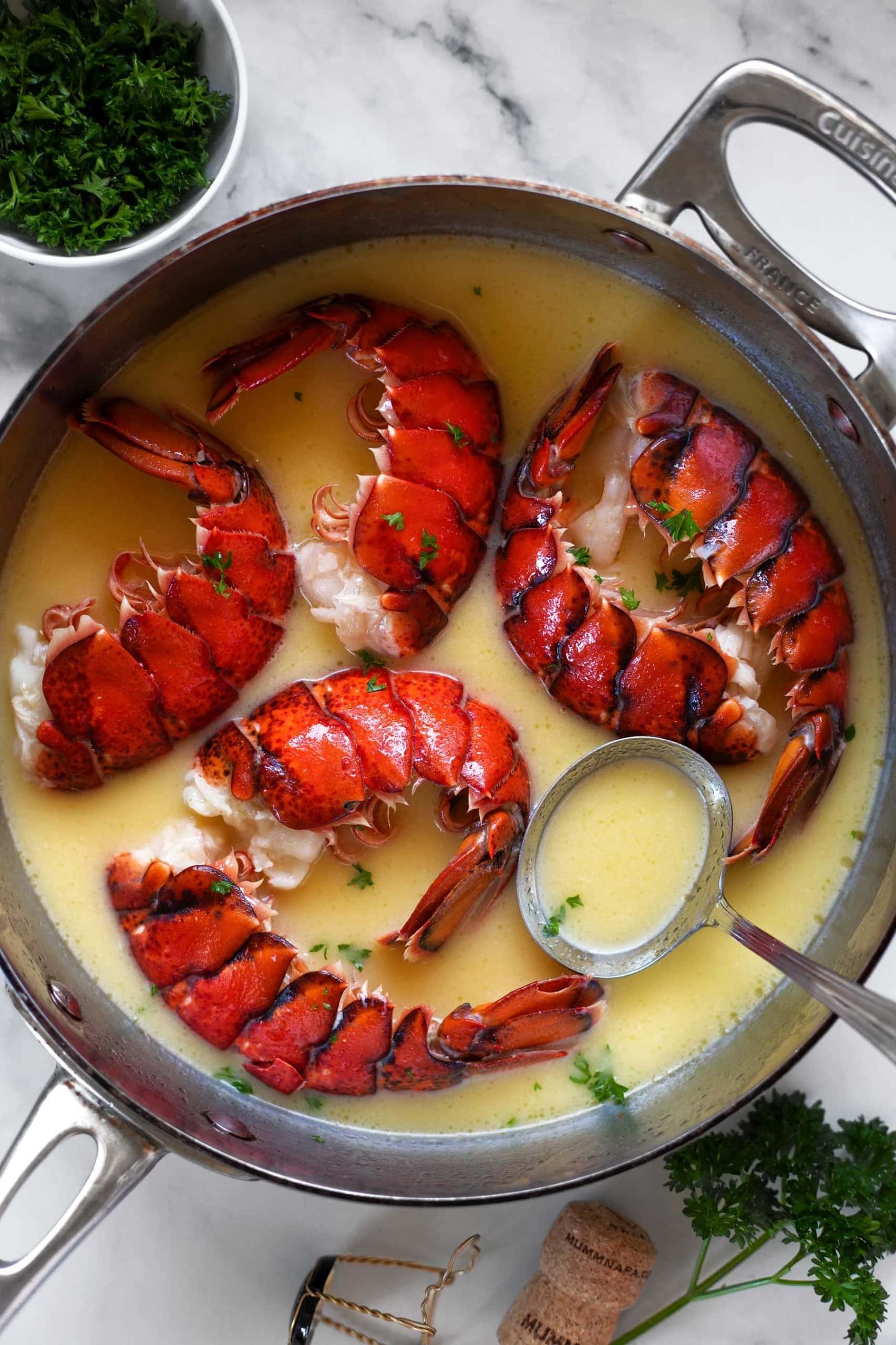 Lobster with Champagne Dipping Sauce
