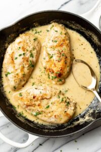 Low Fat Wine Sauced Chicken