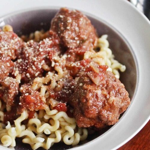 Meatballs and Sausage with Chianti Sauce