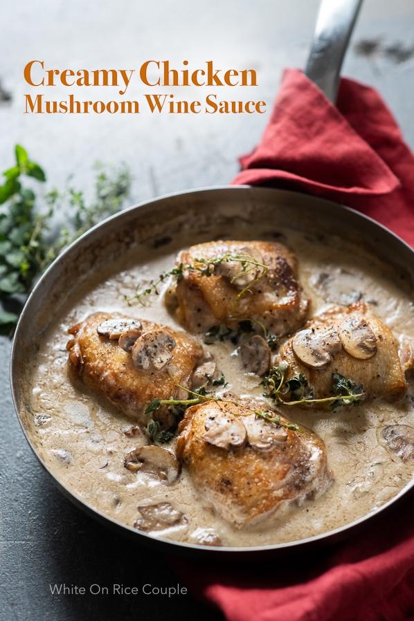 Nothing pairs better with a glass of red wine than this mushroom chicken.