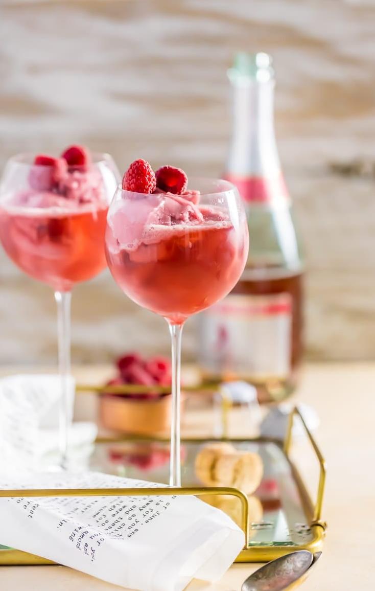  Nothing screams celebration like a glass of champagne and our raspberry-infused treat is sure to impress.