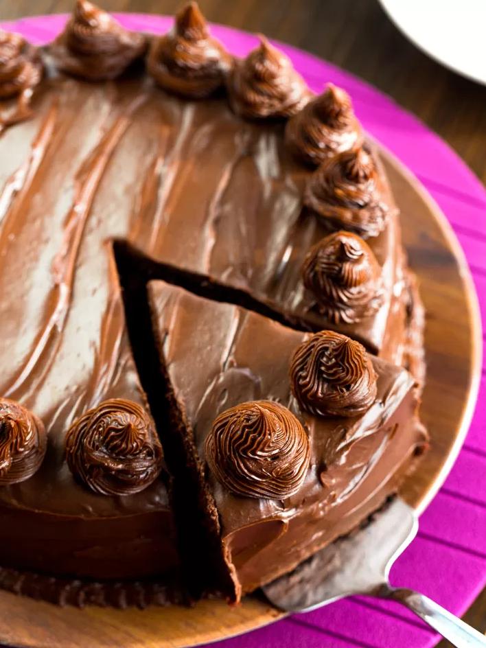  One slice is never enough with the luscious chocolate cream filling.