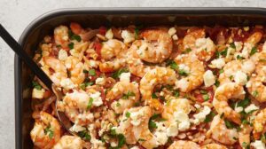 Orzo With Shrimp, Feta Cheese and White Wine