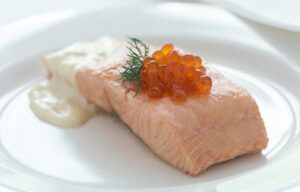 Oven Steamed Salmon With Champagne-Butter Sauce