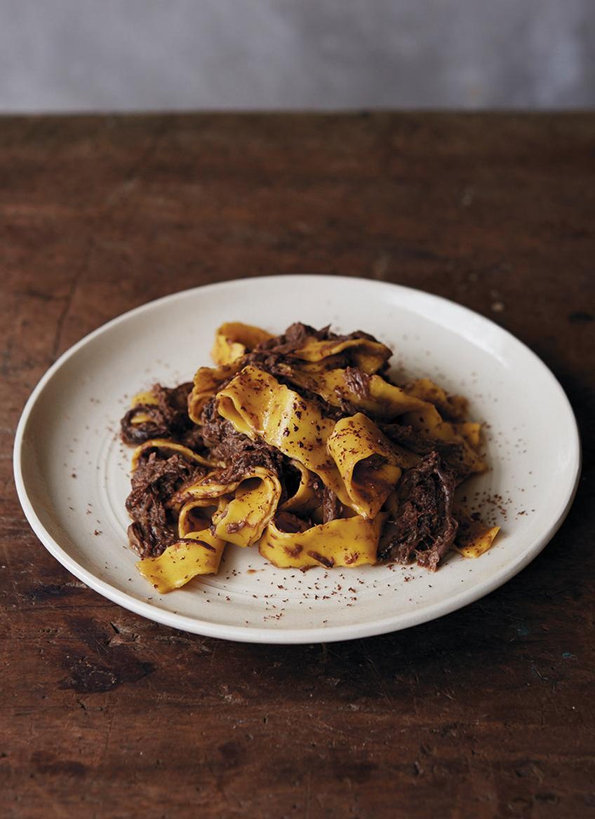  Pappardelle is the perfect pasta choice for a meaty sauce like this one.