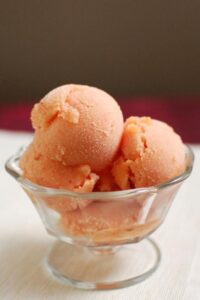 Peach and Champagne Sorbet