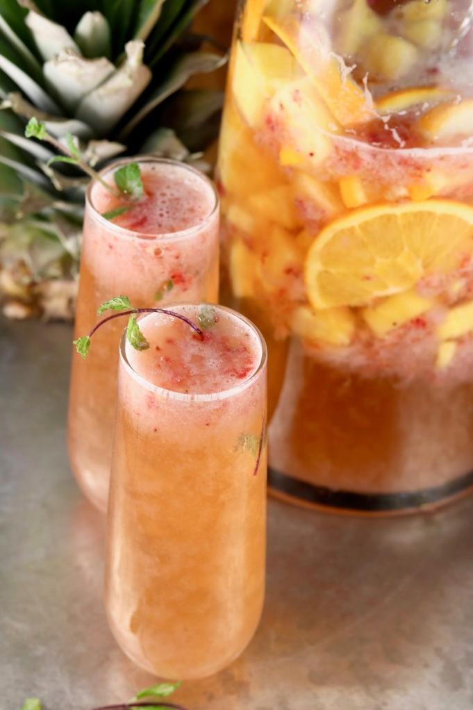 Peach Pineapple Champagne Punch