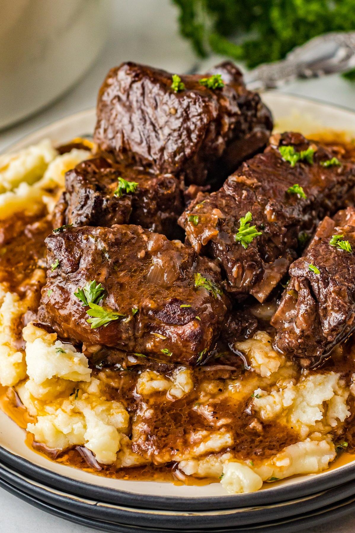  Prepare for a culinary adventure with this delicious beef cooked in red wine sauce.