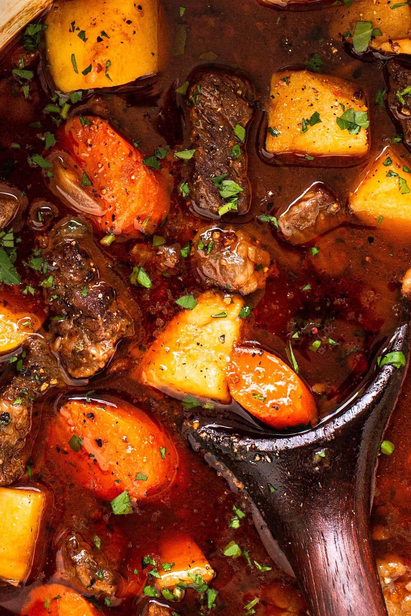  Raise a glass of red wine to enhance the flavors of this dish.