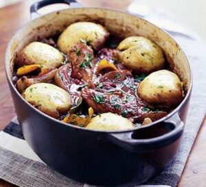 Red Wine Stew With Herb Dumplings