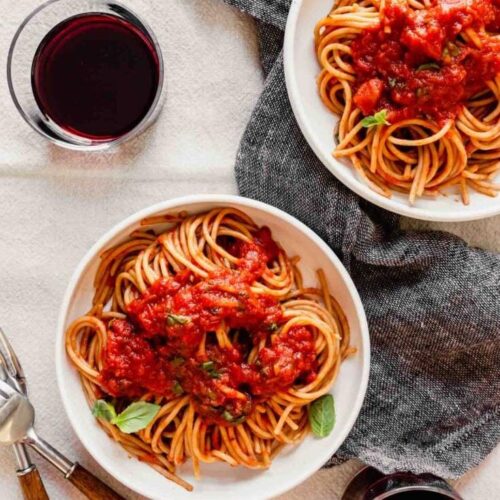 Red-Wine Tomato Pasta
