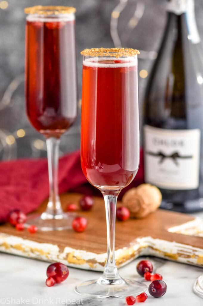  Refreshment meets sophistication in a glass with our Pomegranate Champagne Martini