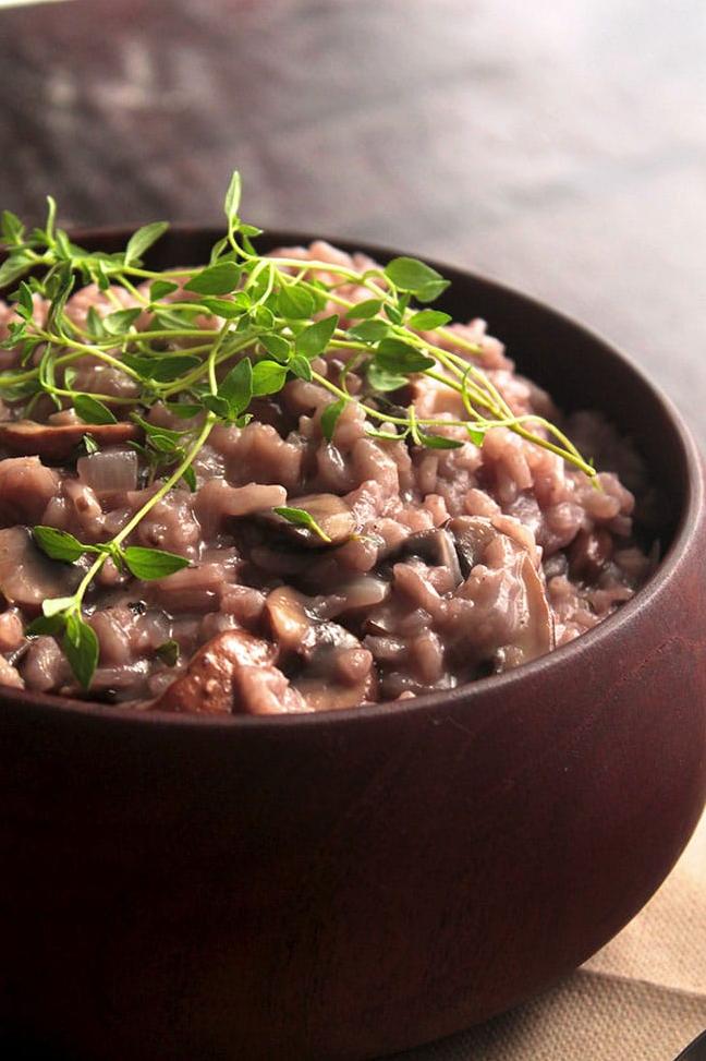 Rich and hearty, this mushroom and red wine risotto will wow your taste buds!