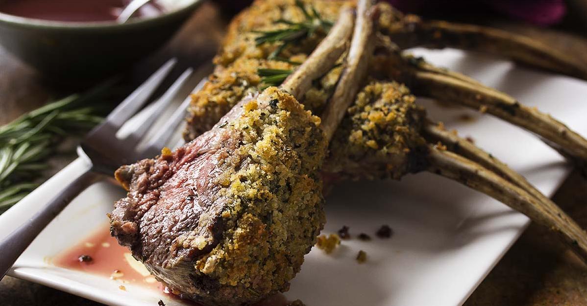  Rich flavors of lamb and cranberry paired with a depth of red wine