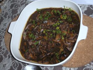 Roast Veal With Red Wine Mushroom Sauce