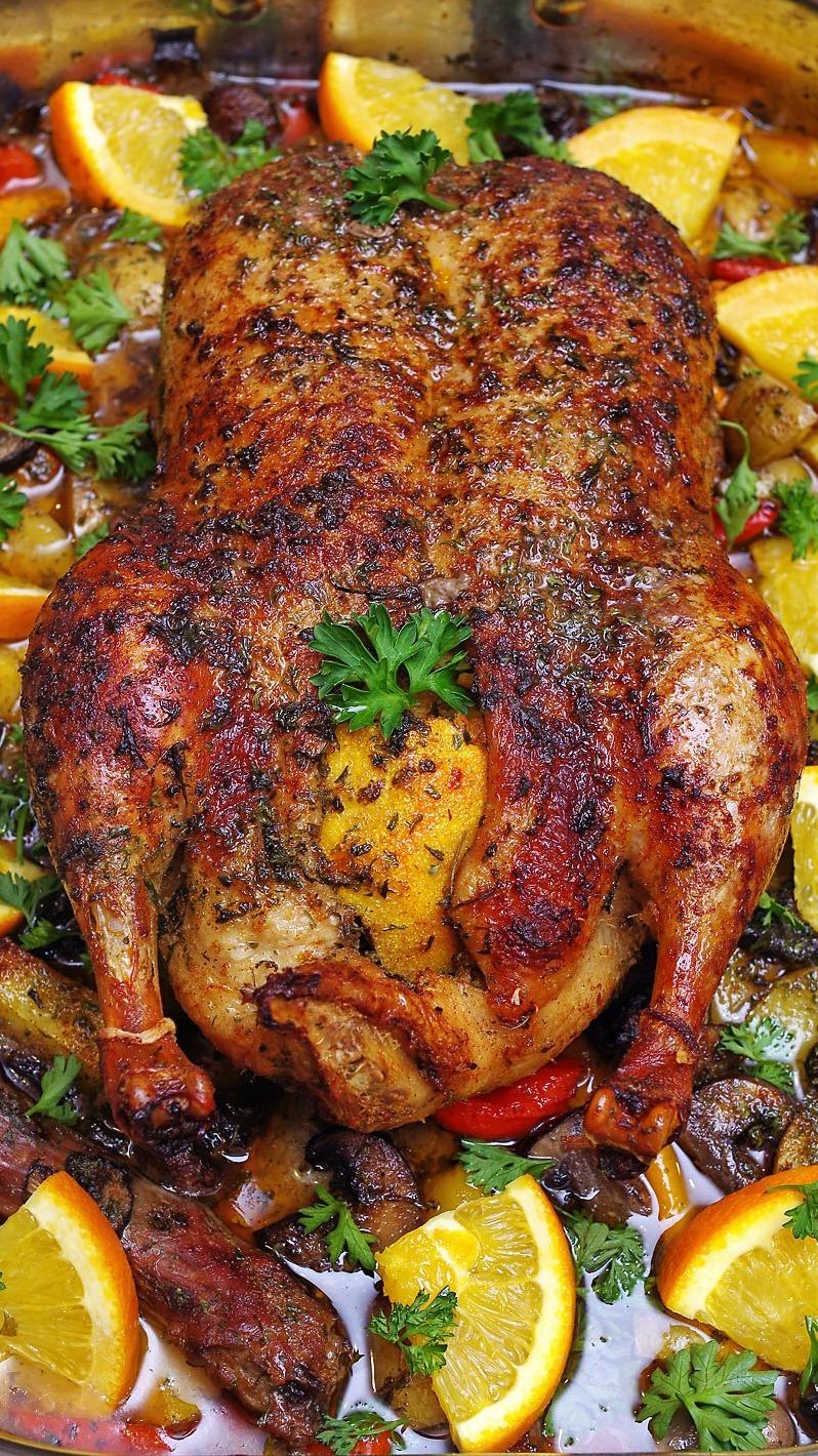 Succulent Roasted Duck in Red Wine Sauce