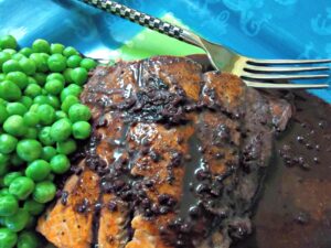 Salmon With Spiced Red Wine Sauce