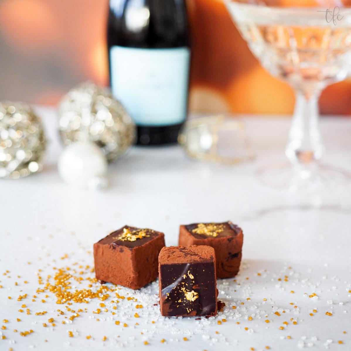  Satisfy your sweet tooth with our Champagne Truffle Squares – you won't regret it.