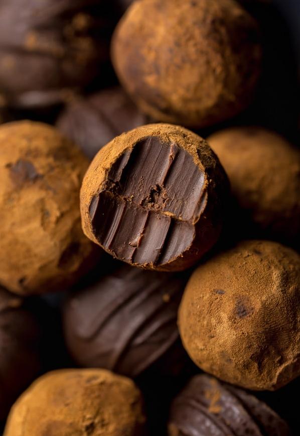  Satisfy your sweet tooth with these indulgent chocolate wine truffles.