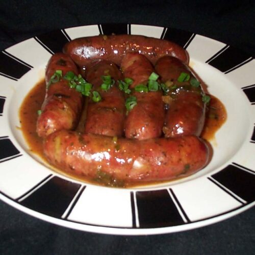 Sausage Cooked in White Wine