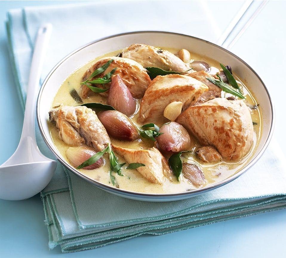 Sauteed Chicken With Shallots and White Wine