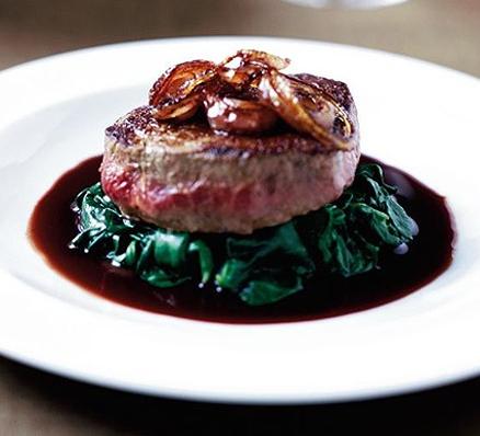  Savor the aroma of the perfectly-seared fillet steak.
