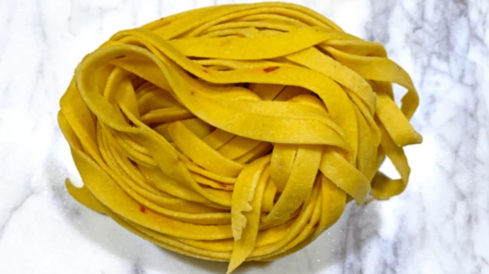  Savor the unique flavor of homemade pasta with saffron.