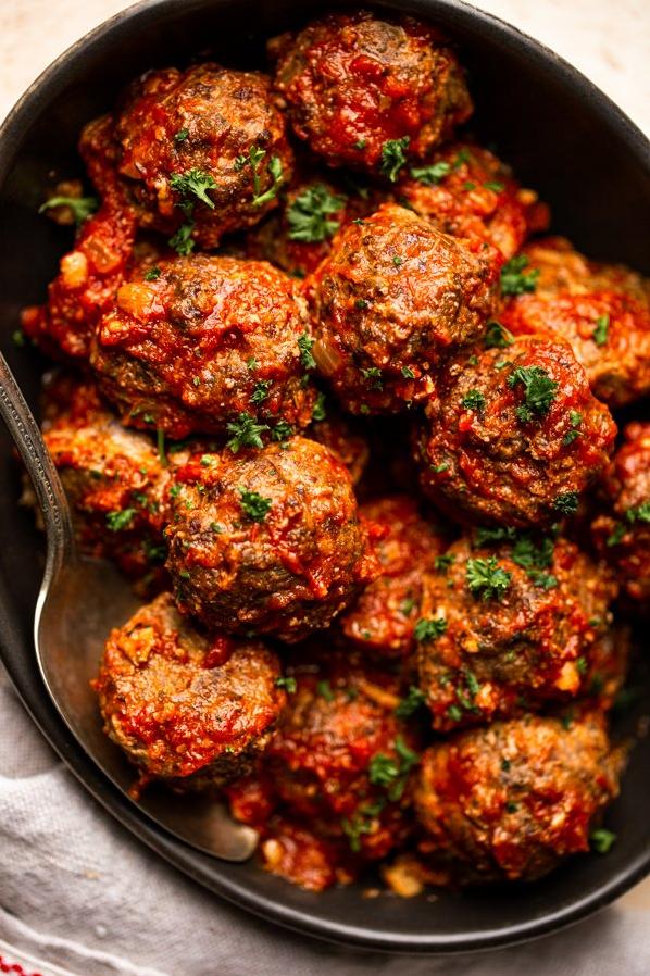  Savory venison meatballs simmered in a rich wine sauce