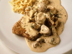 Schnitzel With White Wine Sauce