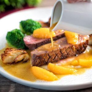Seared Duck Breasts With Orange and Red Wine Vinegar Sauce