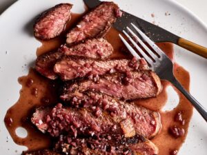 Shell Steaks With Red Wine Butter