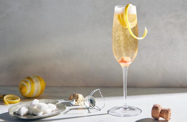  Sip, sip, hooray! It's time for a champagne cocktail.