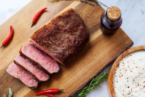 Sirloin Steaks With Red Wine Berry Sauce