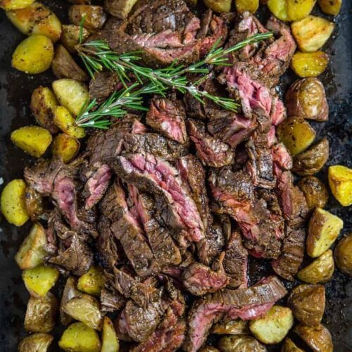Skirt Steak With Red Wine Sauce