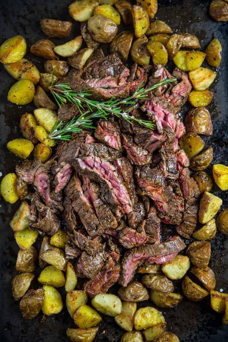 Skirt Steak With Red Wine Sauce