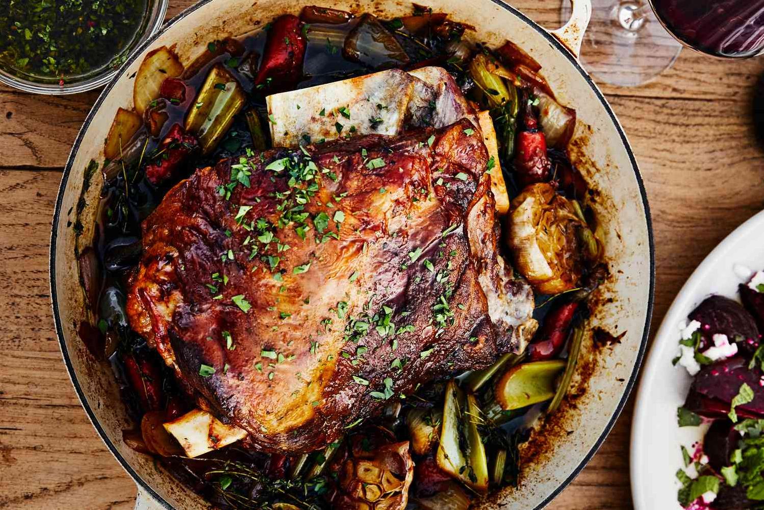 Slow-Cooked Lamb Chops With White Wine
