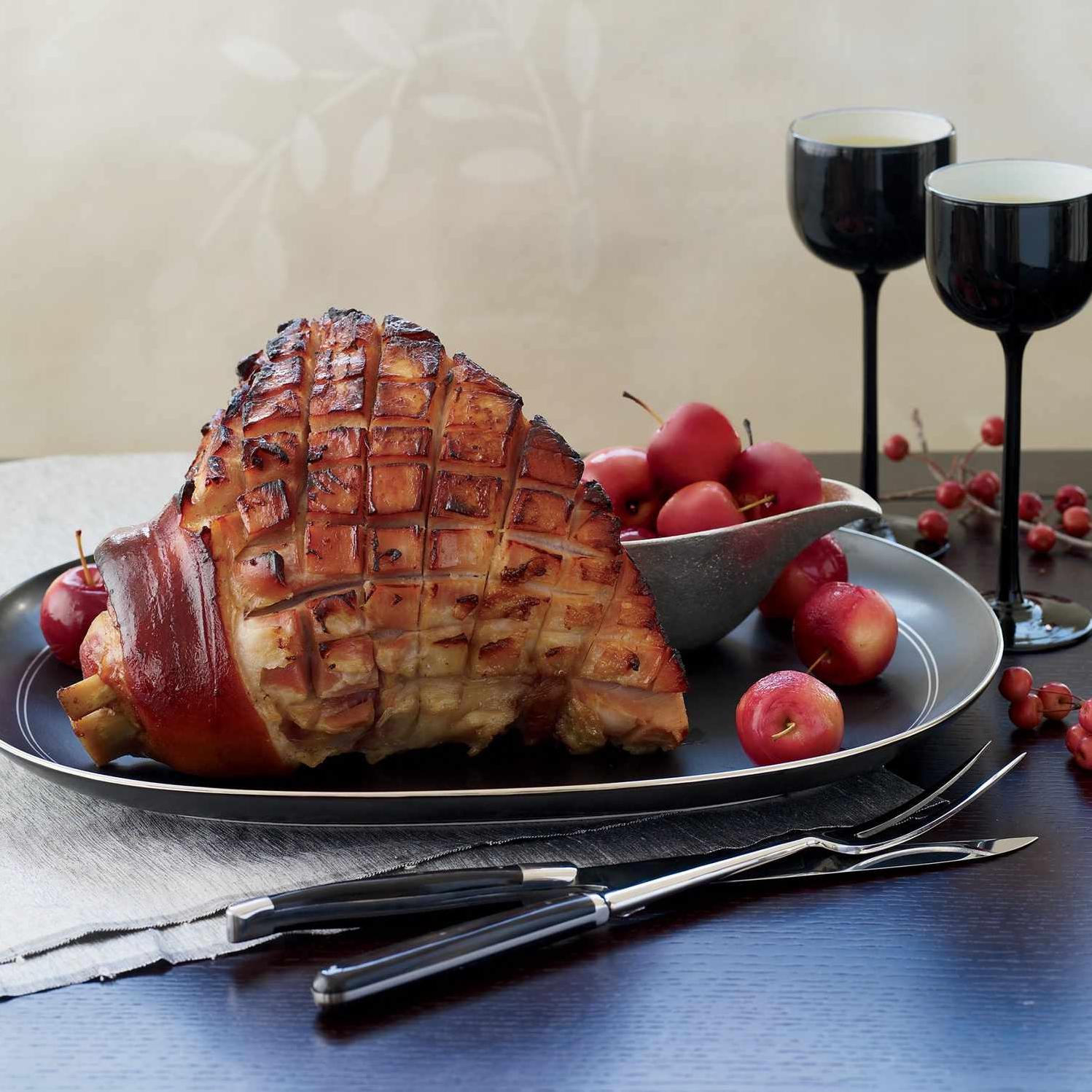Perfectly Smoked Ham with Delicious Apple-Riesling Sauce