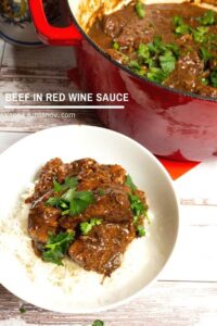 Steak With Curry and Red Wine Sauce