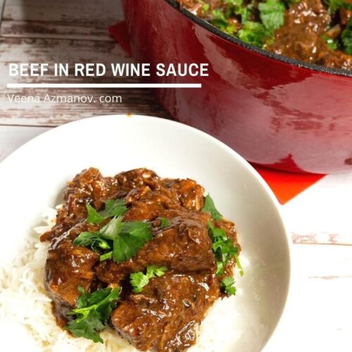 Steak With Curry and Red Wine Sauce