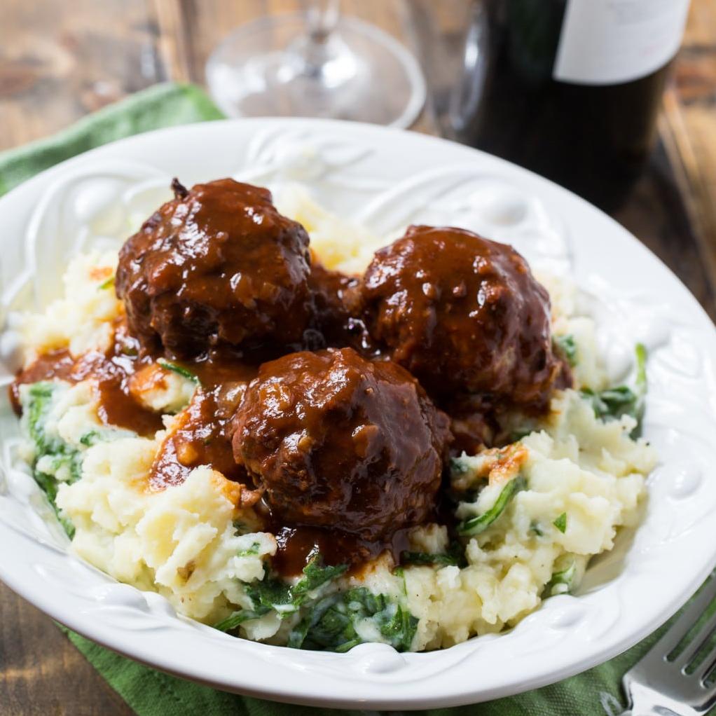  Stick a fork in it, these meatballs in wine sauce are done and delicious.