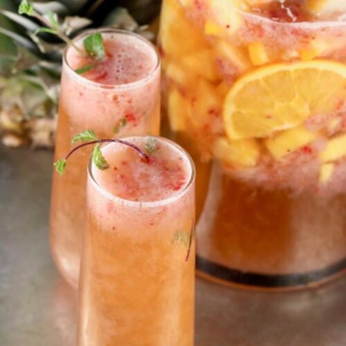 Strawberry-Pineapple Champagne Punch