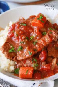 Swiss Steak in Wine Sauce