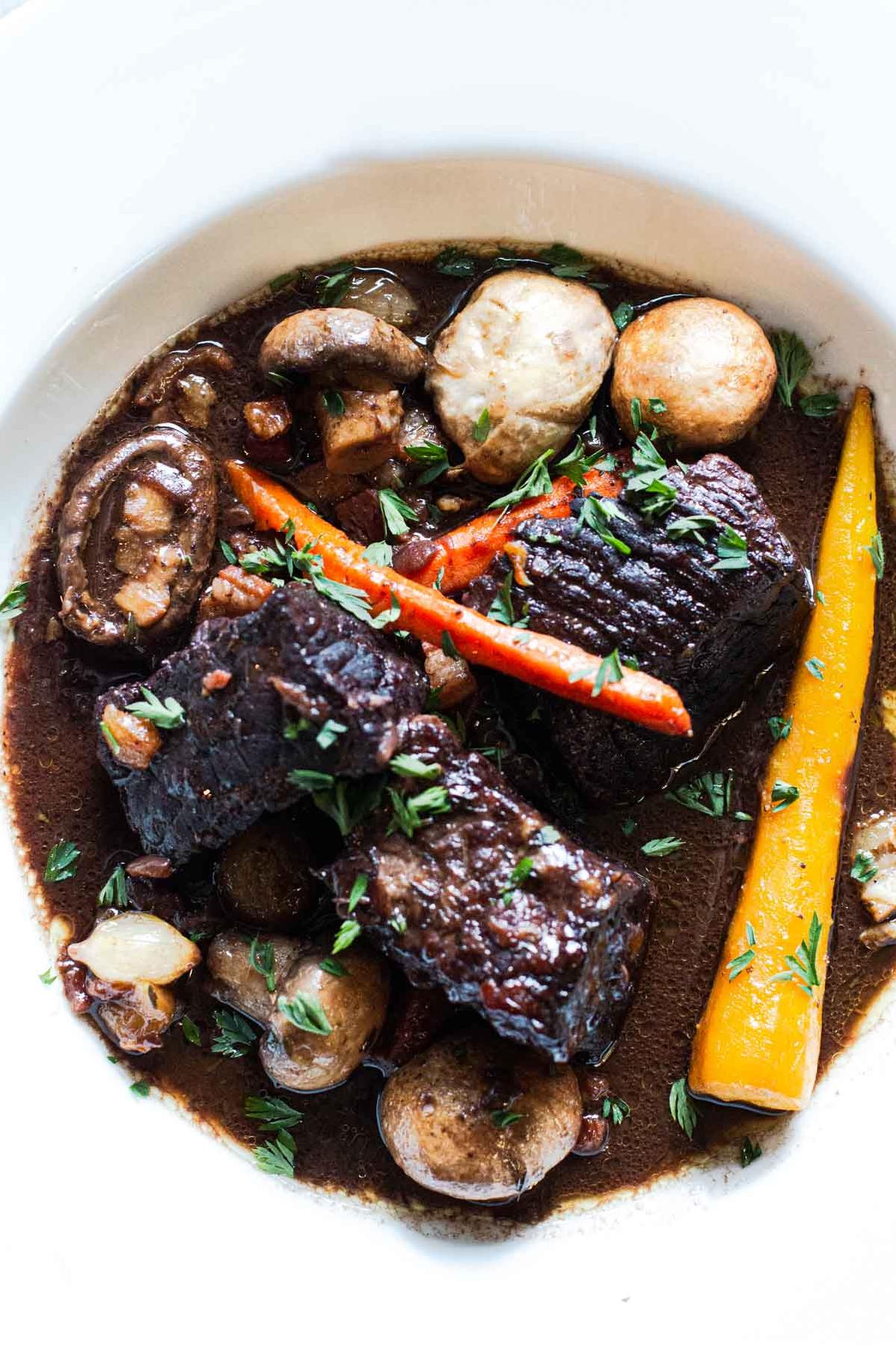 Take a bite and experience the melt-in-your-mouth perfection of slow-cooked beef.