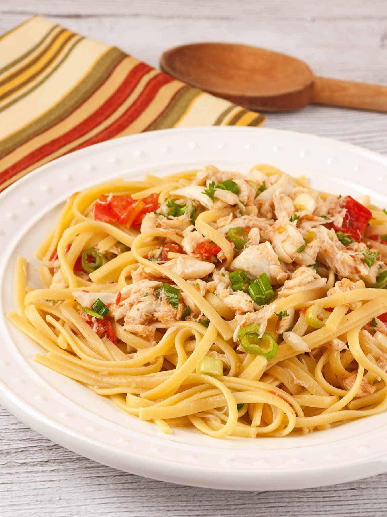  Take your pasta game to the next level with this amazing crab delight.